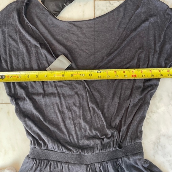 HEATHER, women’s gray wide leg short sleeve jumpsuit, probably a small/medium - Picture 7 of 8